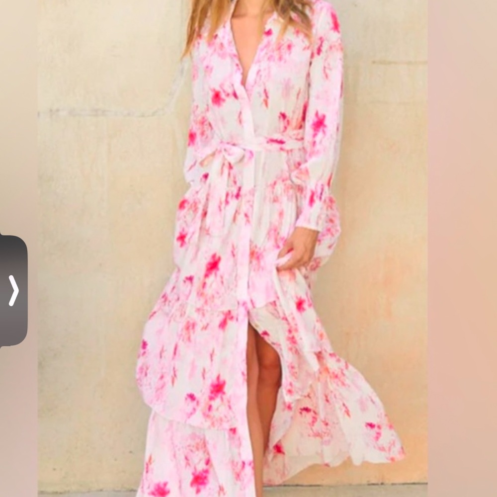 MISA Los AngelesAbigail Floral Button-Front Maxi Shirtdress
New with tags